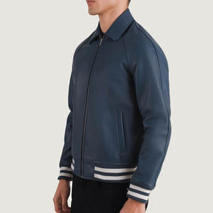 Veste en cuir pour homme, coupe ajustée élégante, prix abordable, qualité supérieure, vente en ligne, meilleur produit - Product Image 2
