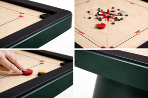 Tablero de Carrom de Madera de Primera Calidad con Esquinas Cuadradas para 4 Jugadores, Ecológico, Duradero, Base de Pedestal Personalizable, Entretenimiento Familiar - Product Image 3