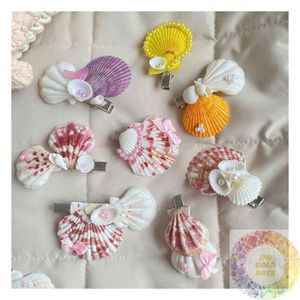 Pince à cheveux artisanale en coquillages naturels, accessoire de coiffure facile pour femmes et filles, idéal pour la plage, les voyages et la mode côtière, vente en gros - Product Image 2