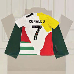 Camiseta de Fútbol San Diego Ronaldo 7, Unisex, Manga Corta, Cuello de Béisbol, Sublimada, Transpirable, de Poliéster, para Adultos, Primavera/Verano - Product Image 1
