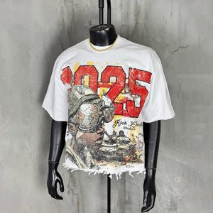 เสื้อยืดสตรีทแวร์ผู้ชาย แขนสั้น คอกลม ลายพิมพ์ ทรงปกติ ผ้าฝ้าย 100% ถักทอ ระบายอากาศได้ดี ดีไซน์สกรีนพิมพ์ - Product Image 5