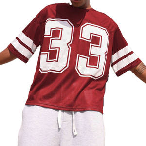 เสื้อฟุตบอลอเมริกันตาข่ายสีแดงระบายอากาศได้ดี ขายส่ง รับสั่งทำหมายเลขทีม ชุดยูนิฟอร์มโพลีเอสเตอร์สำหรับฝึกซ้อม ผู้ผลิต OEM - Product Image 4