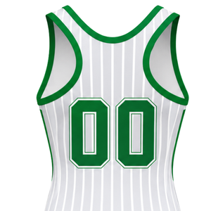 Combinaison de lutte sublimée blanche et verte pour hommes, en polyester léger, uniforme de lutte athlétique, vêtements de sport pour la compétition et l'entraînement - Product Image 4