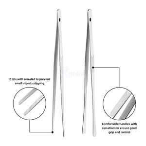 Pinzas de cocina de precisión de perfil delgado, pinzas de acero inoxidable para decoración culinaria delicada - Product Image 3