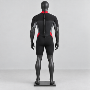 Custom <b>Men's</b> 2mm Neoprene Shorty <b>Wetsuit</b> Back Zip Thermal One Piece Diving Suit Swimming Suit - Product Image 2