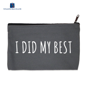 Hot Selling Canvas Cosmetic Zipper Pouch <b>Makeup</b> Bag Durable Organizer <b>for</b> Travel <b>Storage</b> Beauty Use Unisex - Product Image 2