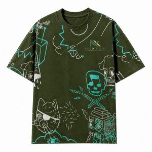 Servicio OEM, Camiseta de Sublimación de Alta Calidad, Logotipo Personalizado, Diseño Doodle, Camiseta Moderna - Product Image 4