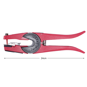 Pince de perçage et d'installation d'étiquettes auriculaires pour les exploitations bovines, ovines et porcines, applicateur d'étiquettes auriculaires Total Tack, outils durables rouges - Product Image 3