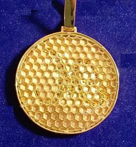 Colgante de Moissanita Redonda de 3 Puntas con Inicial M, Plata 925, Estilo Hip Hop, Unisex, Letra M Personalizada para Hombre y Mujer - Product Image 5