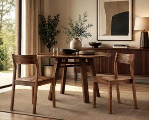 Luxury Set of 2 Solid Rosewood <b>Dining</b> <b>Chairs</b> Without Cushion Rustic Teak <b>Brown</b> Finish Handcrafted Wooden <b>Chairs</b> for <b>Dining</b> Room - Product Image 6