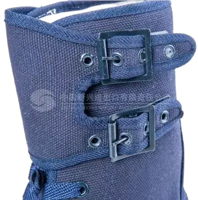 Vulcanized Shoes Camping Hiking can be customized comfortable waterproof canvas boots blue