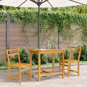 Set da balcone in legno massello di Acacia 3 pezzi elegante collezione di mobili da giardino - Product Image 1