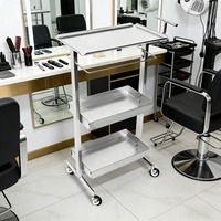 Chariot de beauté professionnel avec tiroirs et roues verrouillables Idéal pour les salons mobiles, l'utilisation à domicile et les coiffeurs en voyage