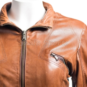 แจ็คเก็ตหนังผู้หญิงสั่งทำคุณภาพพรีเมียม ดีไซน์ล่าสุด คุณภาพดีที่สุด ราคาขายส่ง - Product Image 3