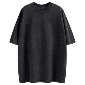 T-shirt décontracté vintage uni délavé à l'acide pour femme, 100 % coton, coupe classique, manches courtes, haute qualité, séchage rapide, respirant - Product Image 6