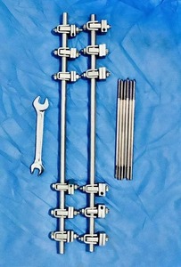 Juego de fijadores externos ortopédicos de alta demanda, abrazadera de 5.0mm, instrumento quirúrgico ortopédico de acero inoxidable alemán, sets Clase II - Product Image 5