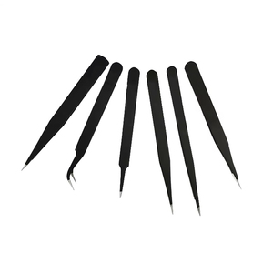 Pinzas de Precisión Curvas Profesionales de Acero Inoxidable, Pinzas de Punta Fina para Reparación de Electrónica y Uso en Laboratorio, Entrega Rápida - Product Image 4