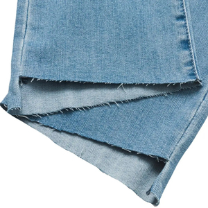 Jean évasé pour homme grande taille, taille mi-haute, délavé à la pierre, bleu uni, en coton, avec braguette boutonnée, tissé, décontracté - Product Image 4