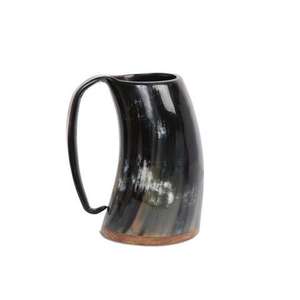 Jarra Vikinga Hecha a Mano de Cuerno de Búfalo Natural para Beber Cerveza, Forma de Campana con Relieve, Venta al Por Mayor - Product Image 4