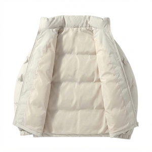 High Quality Unisex Long Letter <b>Pattern</b> Stand Collar Waterproof <b>Quilted</b> Bomber <b>Jacket</b> for Winter - Product Image 4