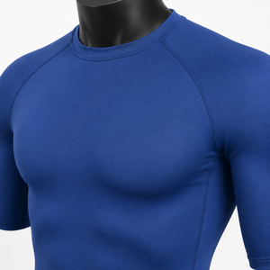 Mens Short Sleeve <b>Compression</b> <b>Shirt</b> Breathable Eco-Friendly Quick Dry Base Layer Rash Guard for Workout Gym Fitness - Product Image 4