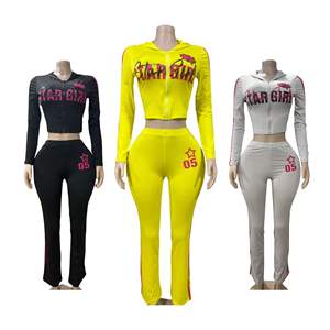 2026 European and American Retro Hooded Casual Waist-Cinching Slimming Letter Print <b>Set</b> for Fashion-Forward Women - Product Image 1