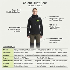 Veste Softshell Technique pour Femme 380GSM Doublée Polaire Manteau Alpin Personnalisable OEM Logo Imperméable Vêtement d'Extérieur - Product Image 5