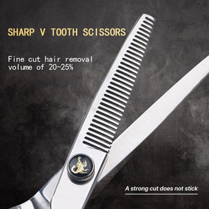 Ciseaux de coiffure de 6 pouces pour salon et usage domestique, argentés, en acier inoxydable HRC, style professionnel, personnalisables OEM - Product Image 5
