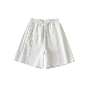 Women's <b>Black</b> Loose Knitted Shorts Elastic Waist Breathable Casual Mid Rise Solid Color Short Skirts - Product Image 2