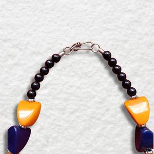 Premium Quality Handmade Sunset Indigo Beaded <b>Necklace</b> for Women Bohemian <b>Statement</b> Fashion Jewelry - Product Image 3