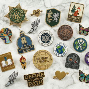 Badges personnalisés avec logo et nom, sublimation, épingles en métal émaillé souple ou dur, époxy, Jésus, fleurs, amour, pour sacs - Product Image 1