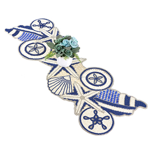 ผ้าปูโต๊ะลูกปัดแก้วลายดอกไม้ออกแบบได้ตามต้องการขนาด36 "ทำจากผ้าฝ้ายคุณภาพสูงงานแต่งงานในบ้านสำหรับเทศกาลคริสต์มาส - Product Image 4