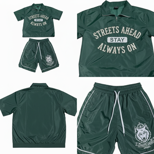 Conjunto de Camiseta y Pantalones Cortos de Nailon con Logotipo Estampado Personalizado, Conjunto Deportivo Informal Ligero de Verano para Hombre, 2 Piezas, OEM - Product Image 4