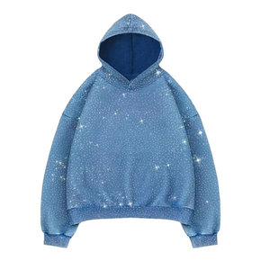 Sudadera con Capucha de Algodón con Pedrería, Cómoda y Básica, MOQ Bajo, Perfecta para Uso Casual, Tela Suave con Diseño Elegante - Product Image 1