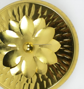 Premium Gold Metal Lotus Wax Jar Candle in Wholesale Price - Product Image 3