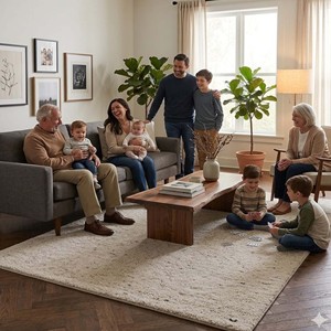 Hand Loom Neutral Area Rug Large Soft Carpet for Living Room Bedroom Modern Minimalist Home Decor Elegant <b>Flooring</b> Indoor Uses - Product Image 3