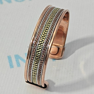 Pulsera Magnética de Cobre Clásica Moderna, Joyería Terapéutica Ecológica para la Fatiga Muscular, Recuperación Deportiva, Mejora de la Circulación Sanguínea - Product Image 3