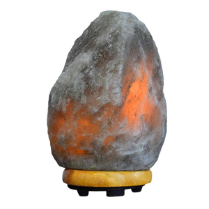 โคมไฟหินเกลือหิมาลัยสีเทาธรรมชาติ รูปทรงปิรามิด ควบคุมการหรี่แสงแบบสัมผัส แสงคริสตัลสำหรับตกแต่งห้องนอน ห้องนั่งเล่น เพื่อการผ่อนคลาย - Product Image 2