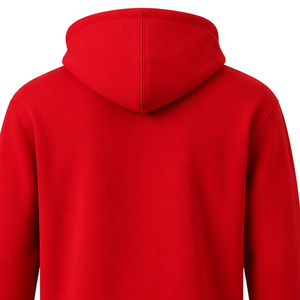 Men’s Custom <b>Red</b> Pullover Hoodie Long Sleeve Regular Fit Fleece Sweatshirt with Drawstring Hood Kangaroo Pocket Streetwear - Product Image 4