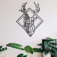 Décoration Murale Métallique Artisanale Vietnam CM Décor Cadre en Fer Revêtement Poudré Multi-pièces VERTICAL Étanche Blanc Chaud 3500K Moderne