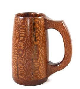 Eco Friendly Wooden Mug Handmade Solid Wood Coffee Cup Natural Finish Rustic Style Drinkware for Tea Coffee Milk - Product Image 2