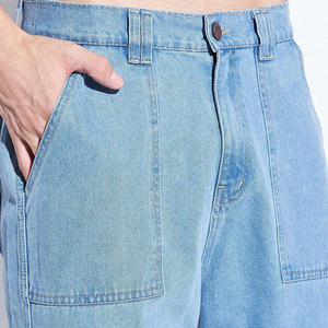 Classic <b>Winter</b> Casual Men <b>Jeans</b> Jacket and Pants Matching Outfit Durable Two-Piece Custom Design <b>Jeans</b> Set - Product Image 6
