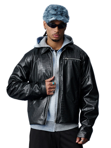 Veste d'hiver de haute qualité en cuir véritable, fabriquée par des professionnels, légère, à col rabattu, vente en gros, best-seller - Product Image 2