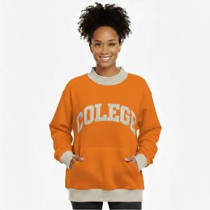 Sudadera de Invierno Personalizada al por Mayor para Mujer, Cuello Redondo Reversible, Talla Grande, Estilo Vintage, 100% Bordada con Lentejuelas - Product Image 5