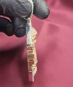 Colgante de Moissanita con Personaje de Dibujos Animados en Relieve, Estilo Hip Hop, Plata 925, para Joyería Fina, Venta al por Mayor - Product Image 4