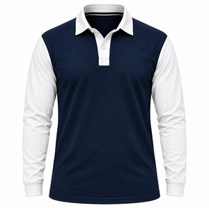 Camiseta de Rugby Personalizada para Hombre, Polo de Manga Larga, Jersey de Rugby de Algodón, Ropa Deportiva, Uniforme de Equipo, Fabricante Mayorista - Product Image 1