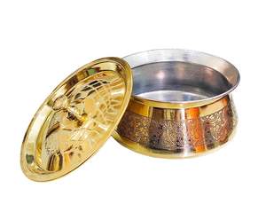 Juego de Cazuelas de Latón y Termosteel Hechas a Mano, con Elegante Estuche Térmico, Combo de 3 para Cocina y Servicio de Buffet - Product Image 6