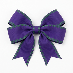 Ruban gros-grain plissé violet royal et vert de 25 mm pour fournisseur de pinces de boutique, boîtes à dragées, corsages, décoration d'événements, artisanat DIY - Product Image 3