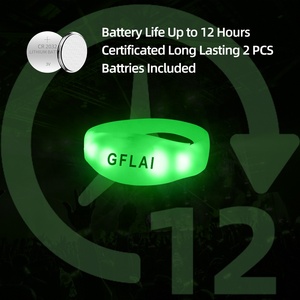 Pulsera LED para <span class=keywords><strong>Coldplay</strong></span> con Control de Zonas de Cambio de Color RGB para Eventos, Conciertos, Graduaciones, Xylobands - Product Image 4