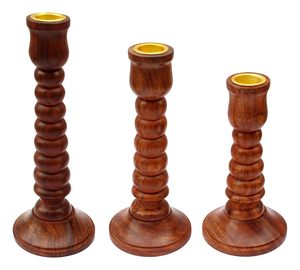Decorative Wood Finished Wax Candle <b>Holder</b> for Home Decor Handcrafted <b>Tealight</b> Candle Stand for Living Room Office Tabletop - Product Image 6